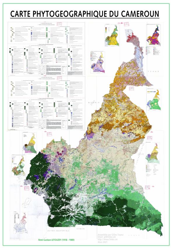 carte phytogéographique du Cameroun