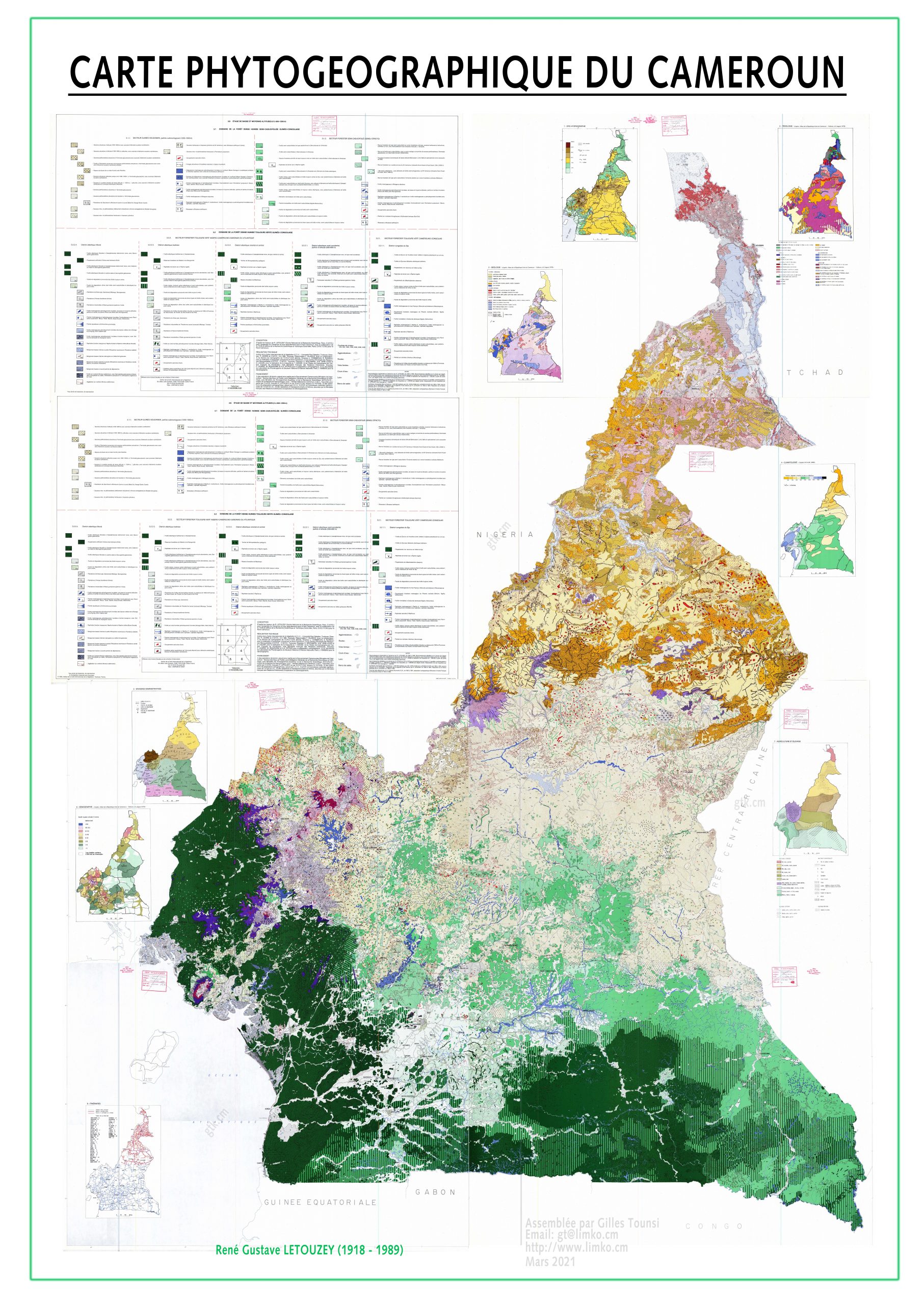 Carte Phytogéographique du Cameroun