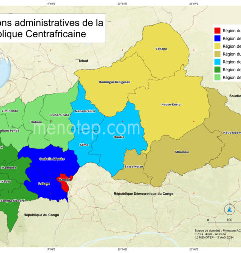 Les nouvelles divisions administratives de la Centrafrique